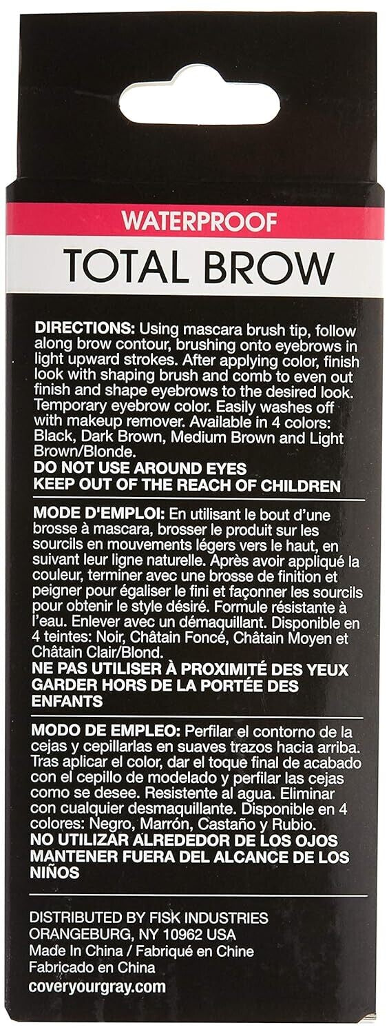 Cover Your Gray Total Brow Eyebrow Sealer and Color