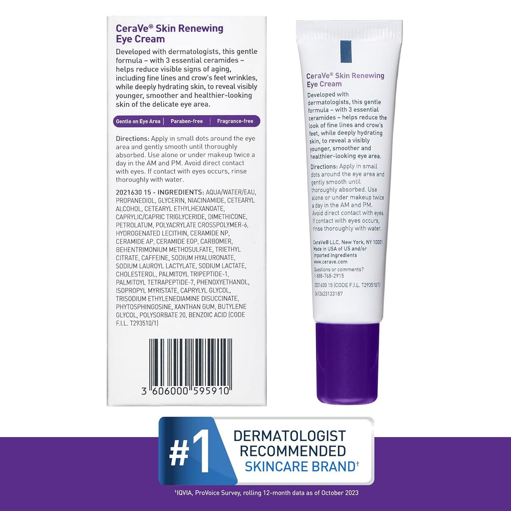 CeraVe Skin Renewing Eye Cream for Wrinkles