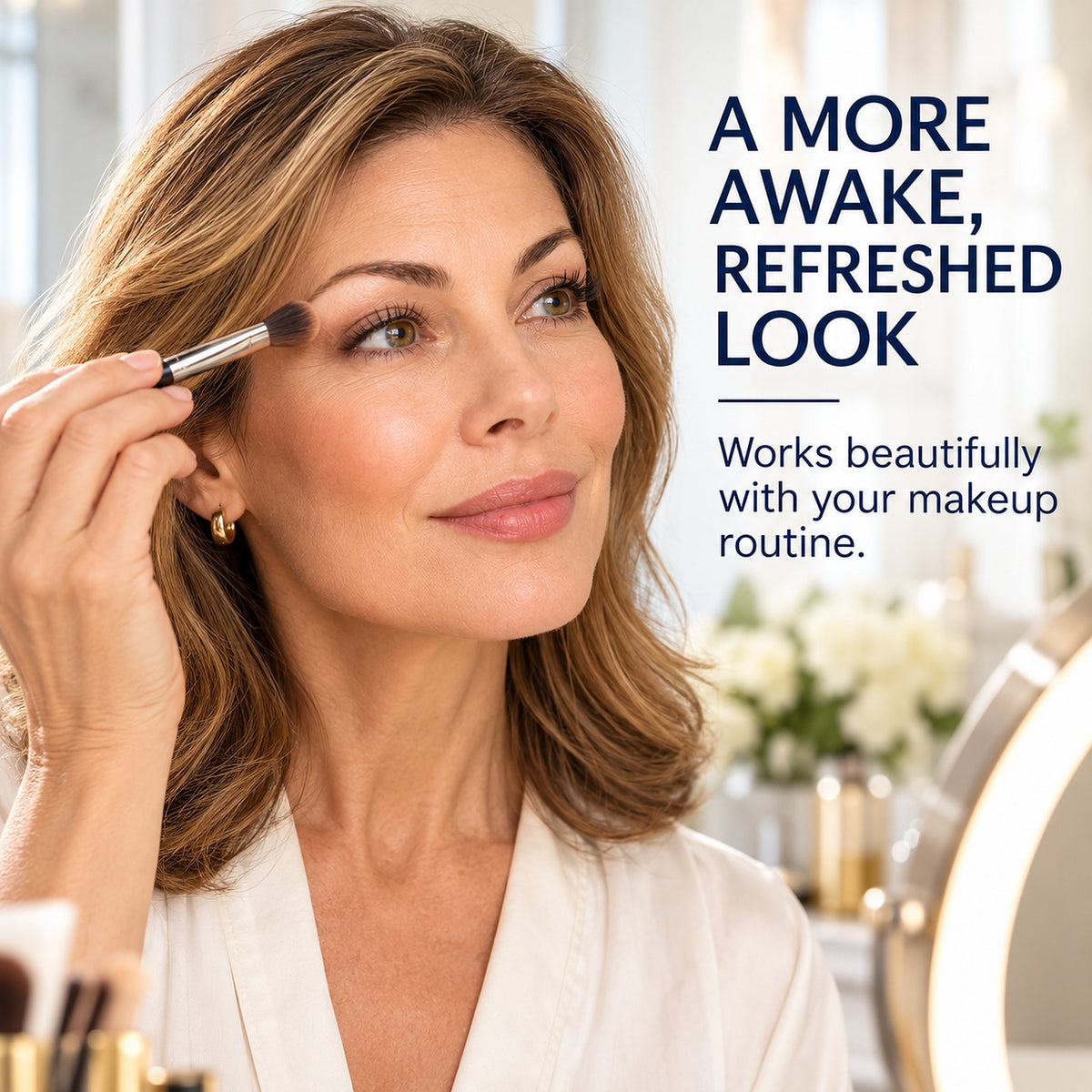 A more awake, refreshed look - works with your makeup